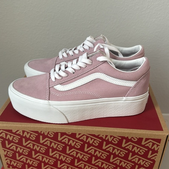 Vans old school stac platform sneaker in lilac size 8 - Picture 2 of 5